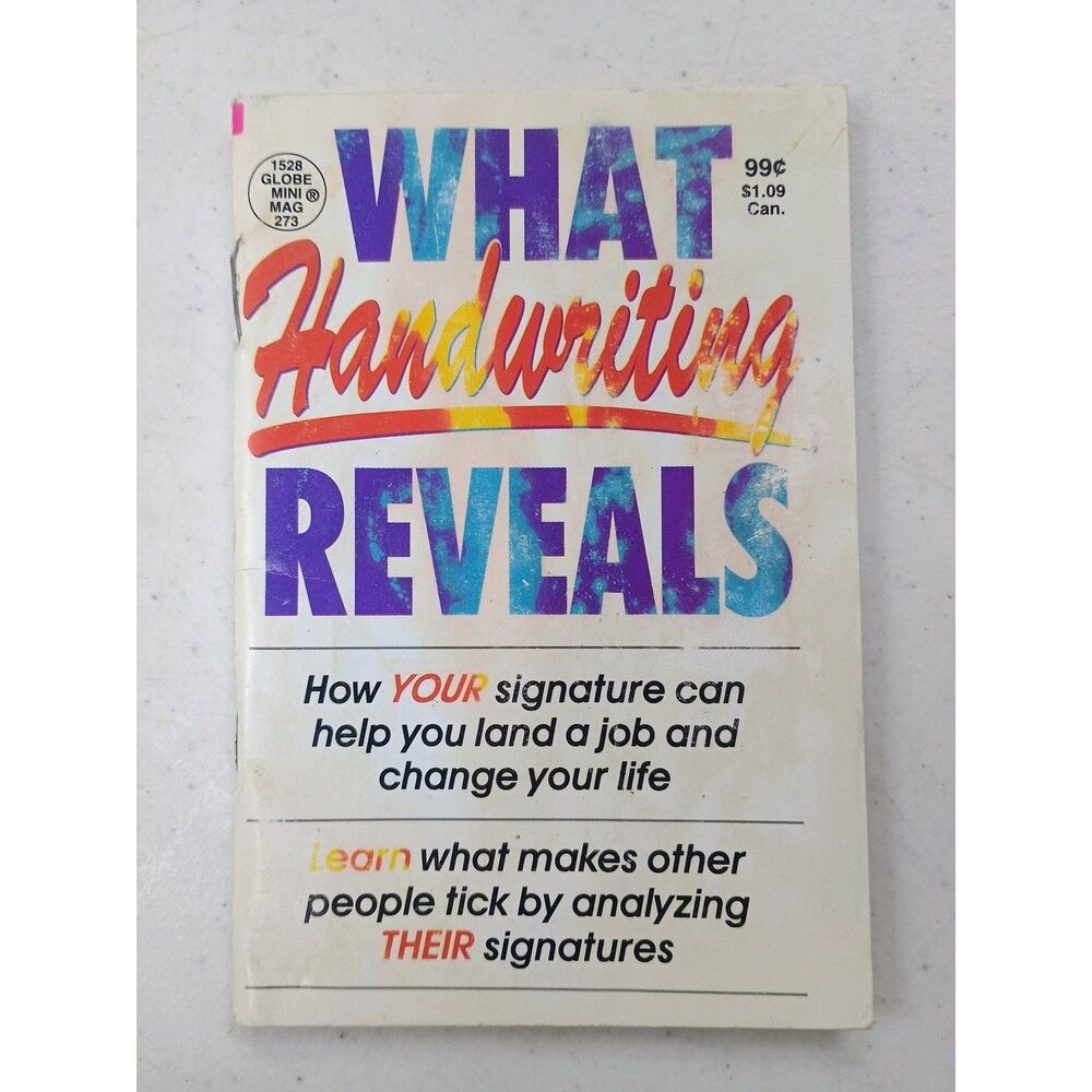 What Handwriting Reveals Globe Mini Mag Vintage Paperback Book Graphology